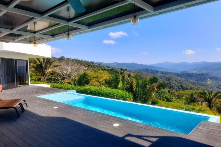 moutain view from Casa Ying Yang high-end home for sale samara costa rica