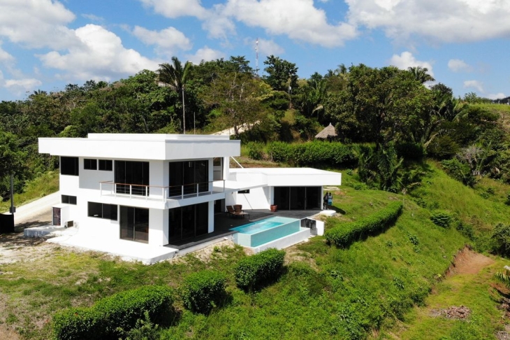 drone view of Casa Ying Yang high-end home for sale samara costa rica