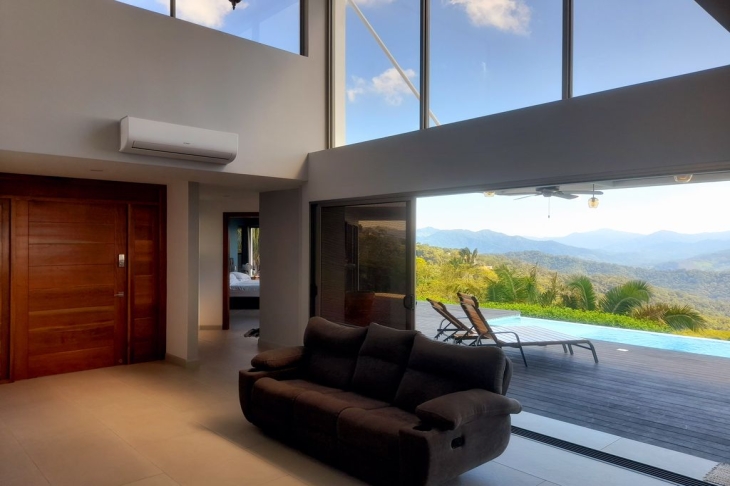 living area of Casa Ying Yang high-end home for sale samara costa rica