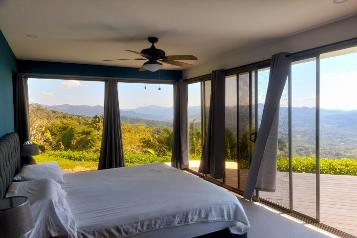 ocean view form master bedroom of Casa Ying Yang high-end home for sale samara costa rica
