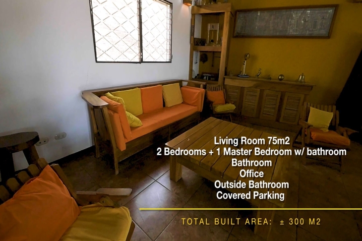lounge area of Finca Las Nubes home and land for sale samara guanacaste costa rica