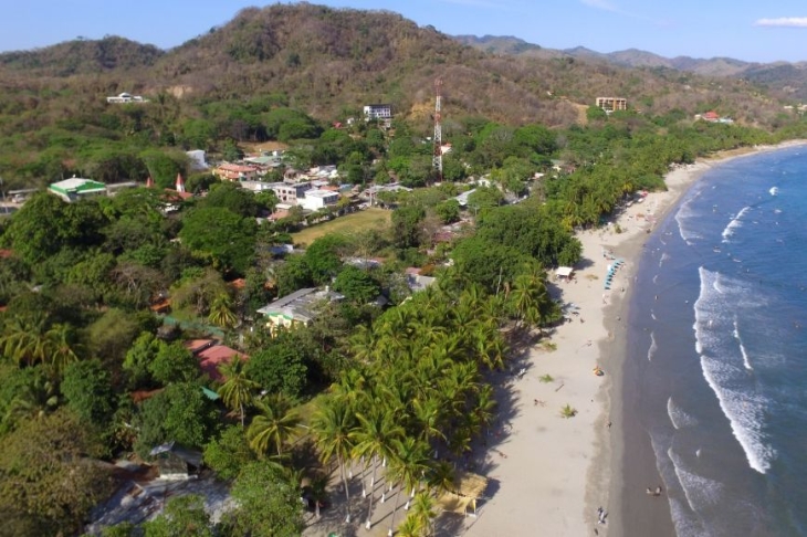 drone view of samara beach guanacaste costa rica