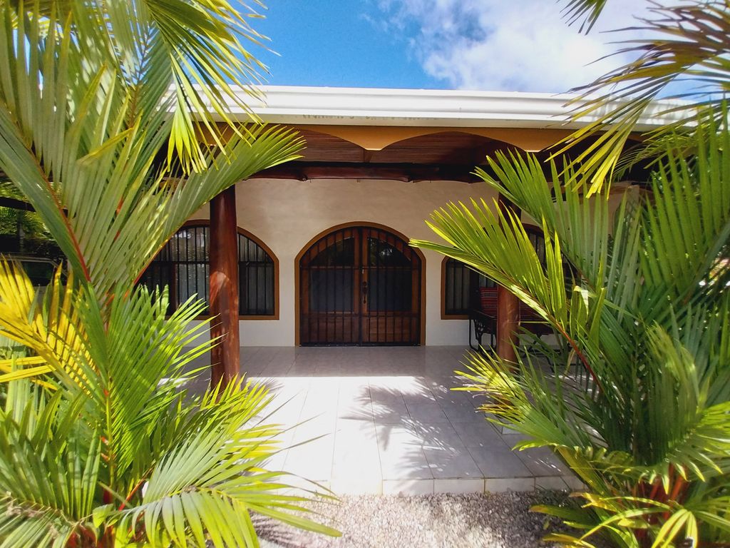 Main entrance door of Casa Bella Montaña, home for sale at Samara Beach, Guanacaste, Costa Rica