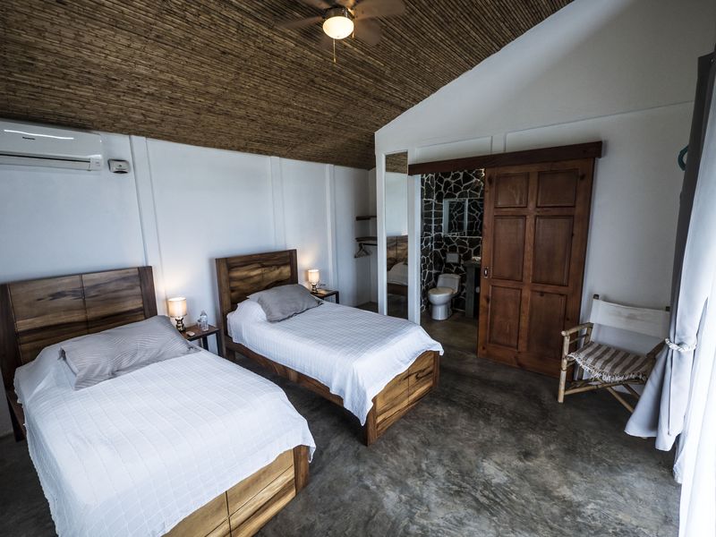 Double bedroom at the Peaceful Retreat Hotel for sale at Carillo Beach Costa Rica