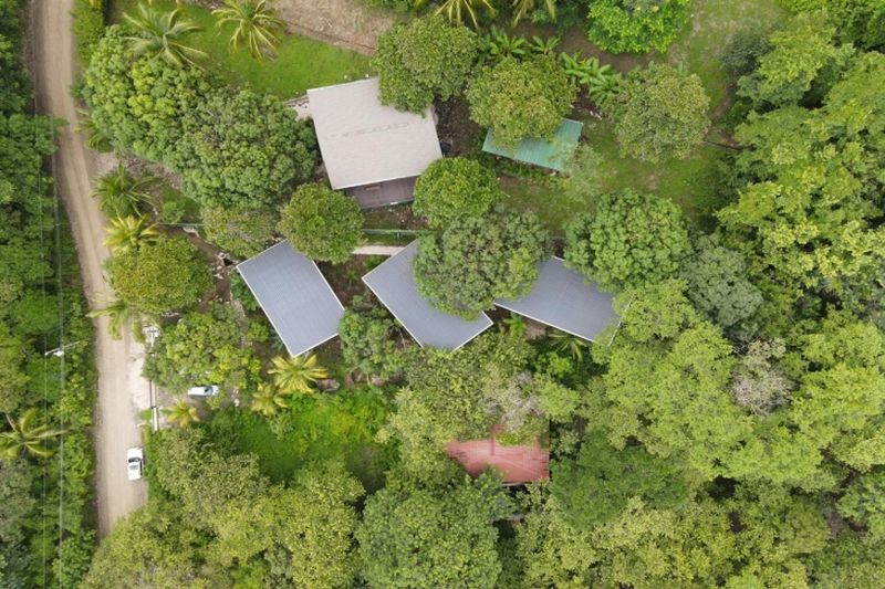 Drone view of Lodge Vista Tranquila for sale samara guanacaste costa rica