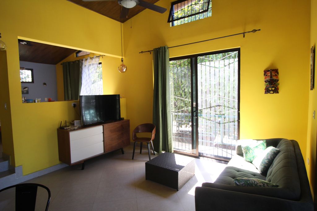 lounge area of Casa Nela, hotel and rental income property for sale at Samara Beach, Guanacaste, Costa Rica