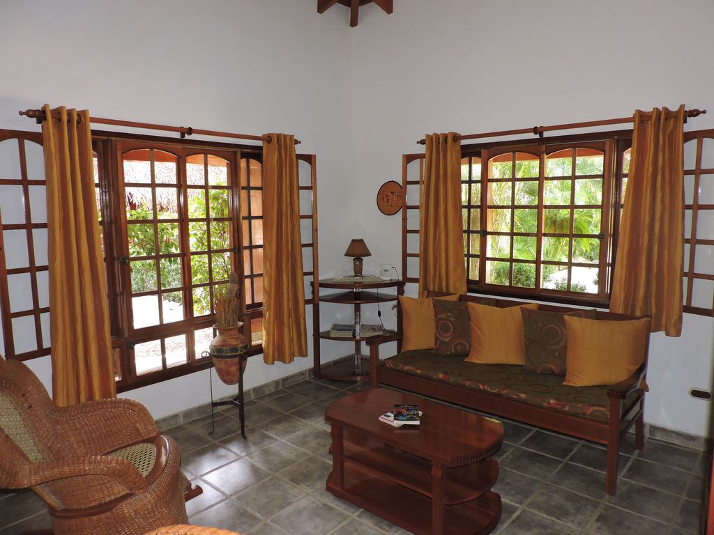 Lounge area of Casa Colibri, home for sale at Samara Beach, Guanacaste, Costa Rica