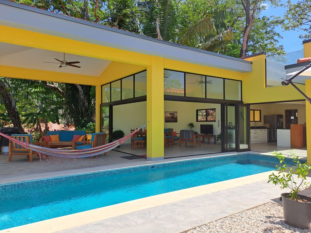 pool along covered terrace at Casa Ananda home for sale Carillo Beach samara costa rica