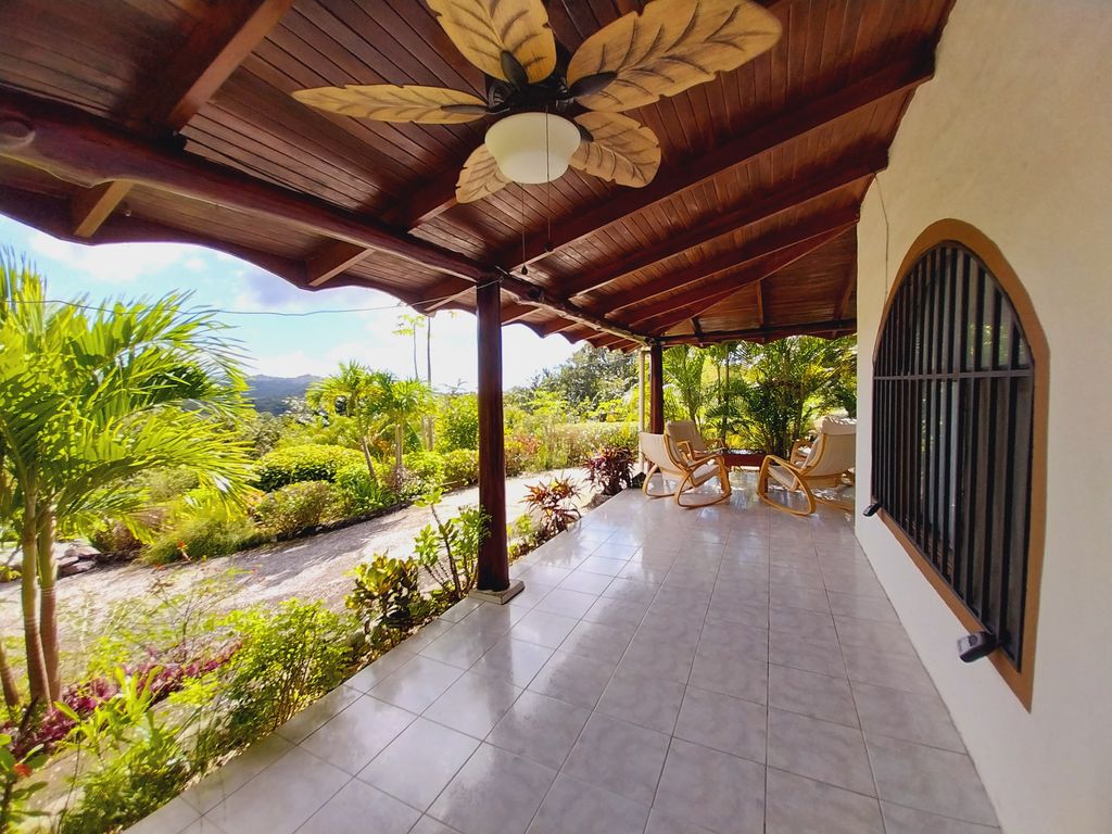 Covered terrace of Casa Bella Montaña, home for sale at Samara Beach, Guanacaste, Costa Rica