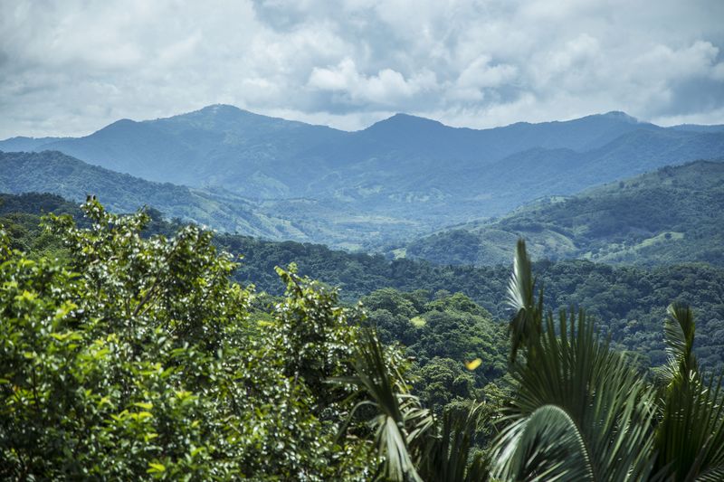 Mountain view at the Peaceful Retreat Hotel for sale at Carillo Beach Costa Rica