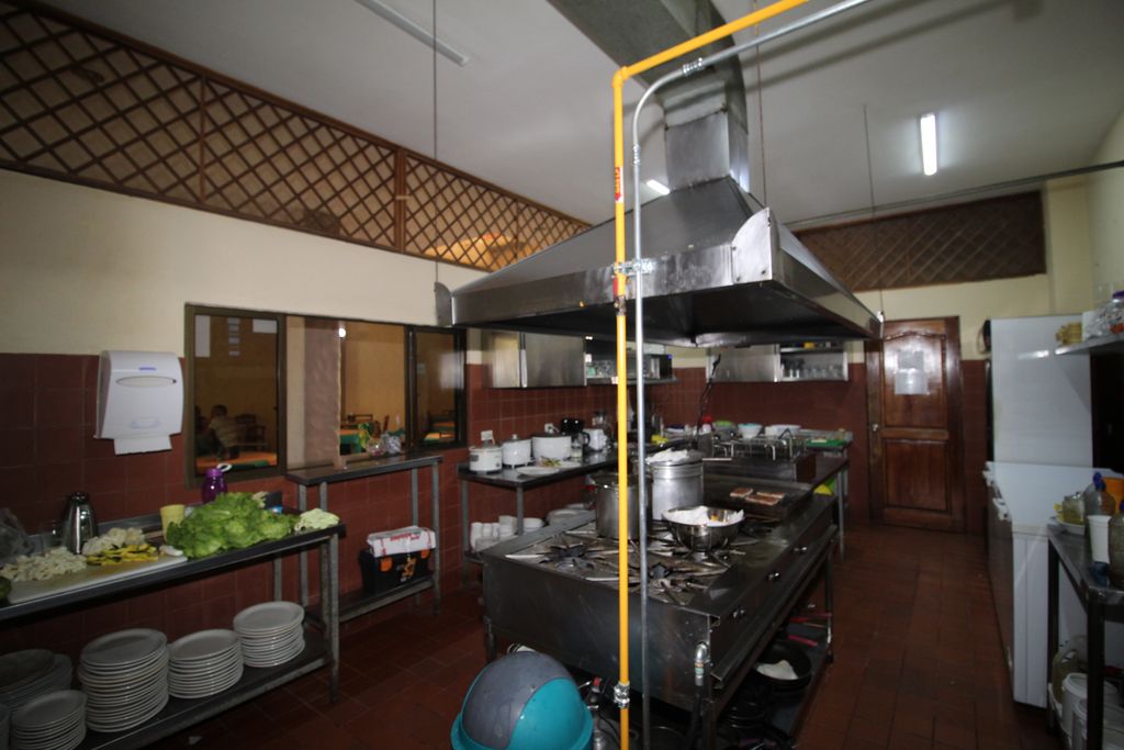 Restaurant's kitchen of Casa Emerald, Restaurant and Cabinas for sale at Samara Beach, Guanacaste, Costa rica