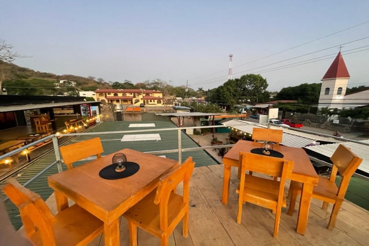 Dinning tables at Rosa Restaurant for sale at Samara Beach Costa Rica