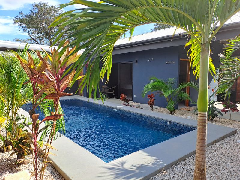tropical pool area at Casa Nueva house for sale Samara Guanacaste Costa rica