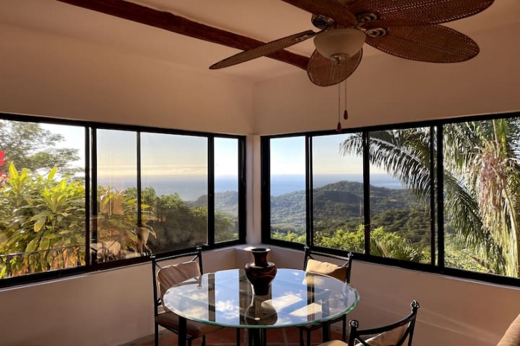 dining area with ocean view at Villa Amanecer, house for sale at Carrillo Beach, Guanacaste, Costa Rica