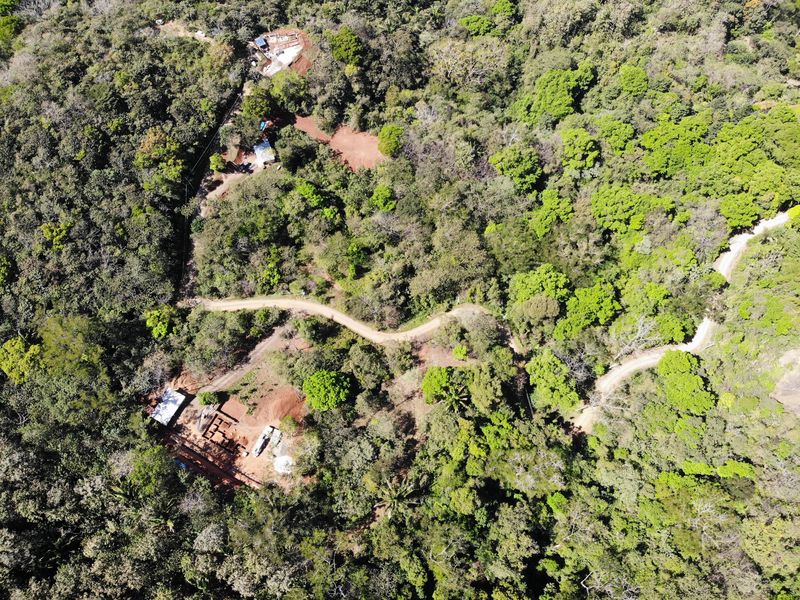 Drone view at Lotes Pura Natura land for sale at Naranjal, Samara, Guanacaste, Costa Rica