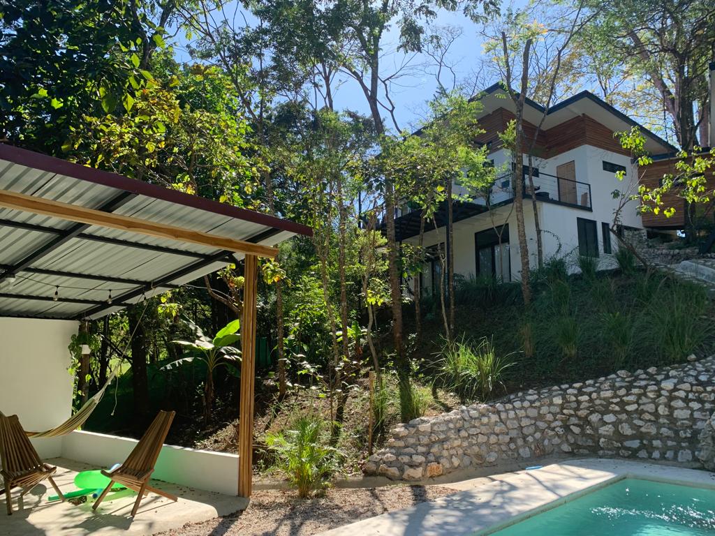 Casa Baoba view from pool, house for sale at Samara Beach, Guanacaste, Costa Rica