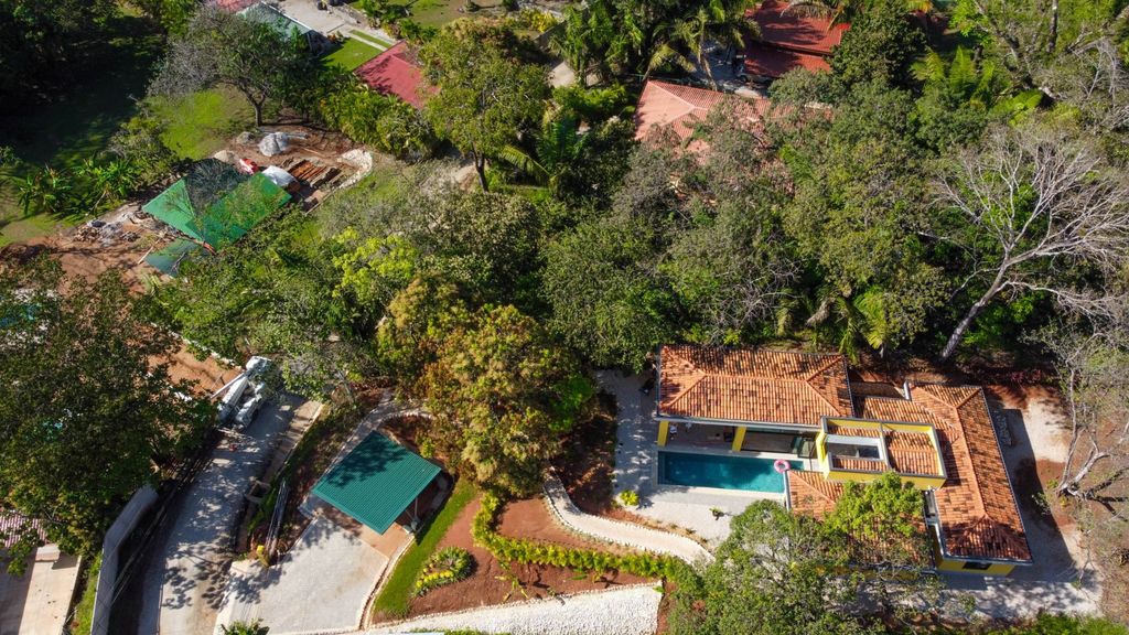 drone view showing casa ananda an others houses Casa Ananda home for sale Carillo Beach samara costa rica