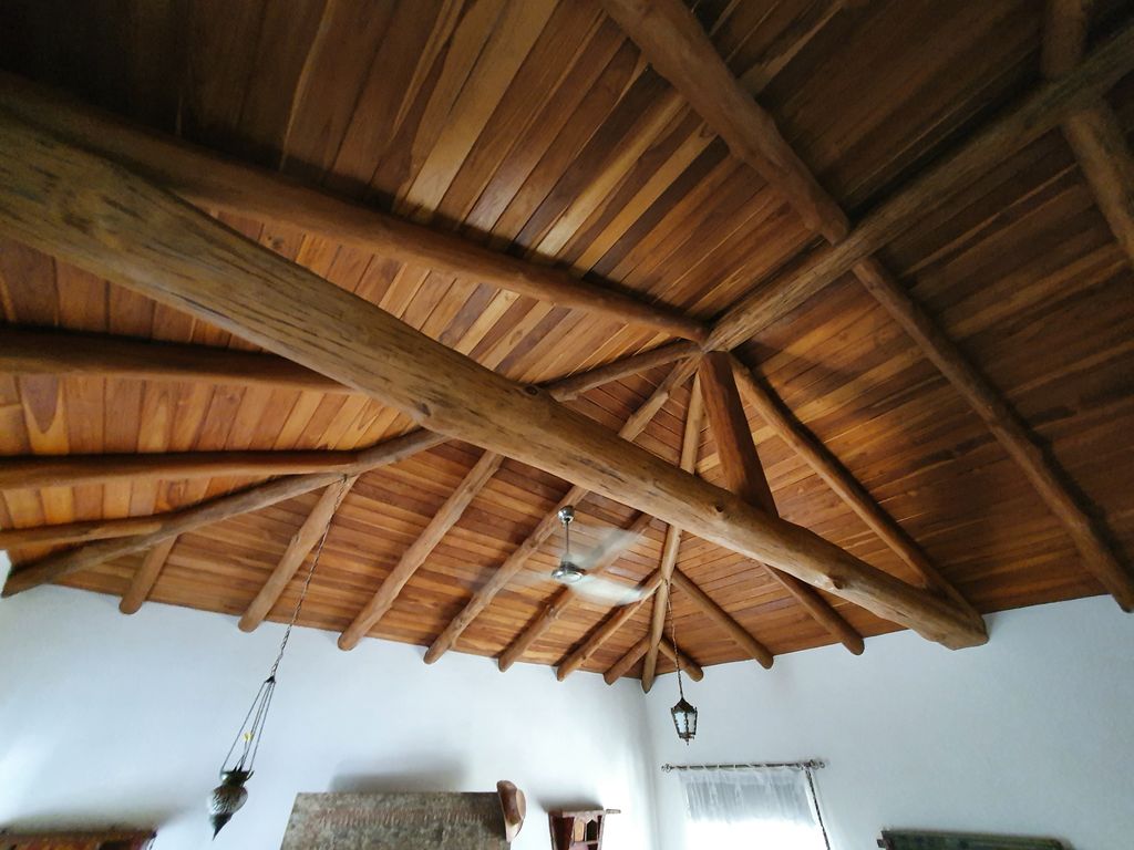 beautitful teak ceiling at Villa Medina, house for sale at Samara Beach, Guanacaste, Costa Rica