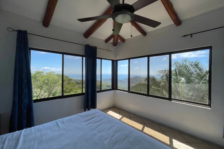 ocean view from master bedroom of Villa Amanecer, house for sale at Carrillo Beach, Guanacaste, Costa Rica