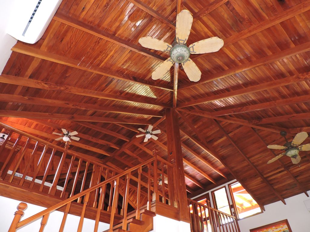 beautiful wooden ceiling of Casa Mariposa, home for sale at Samara Beach, Guanacaste, Costa Rica