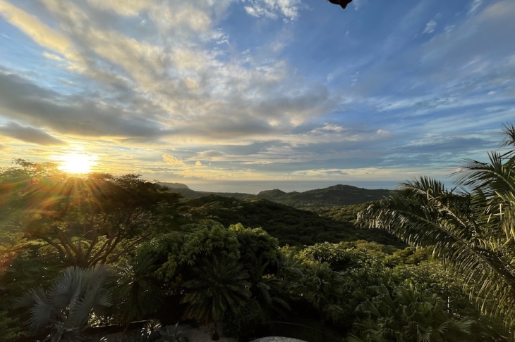 sunrise from Villa Amanecer, house for sale at Carrillo Beach, Guanacaste, Costa Rica