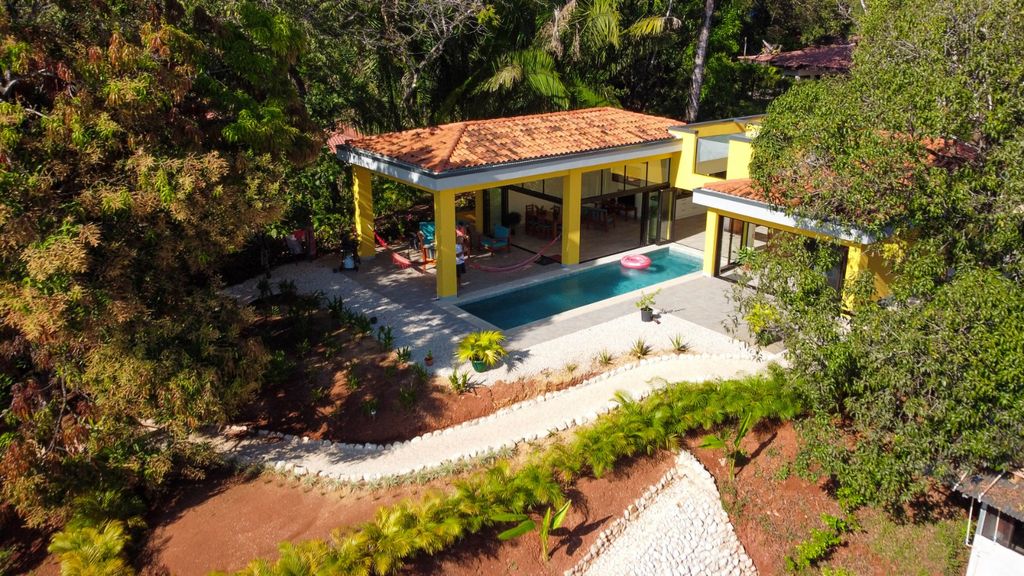 another drone view of Casa Ananda home for sale Carillo Beach samara costa rica