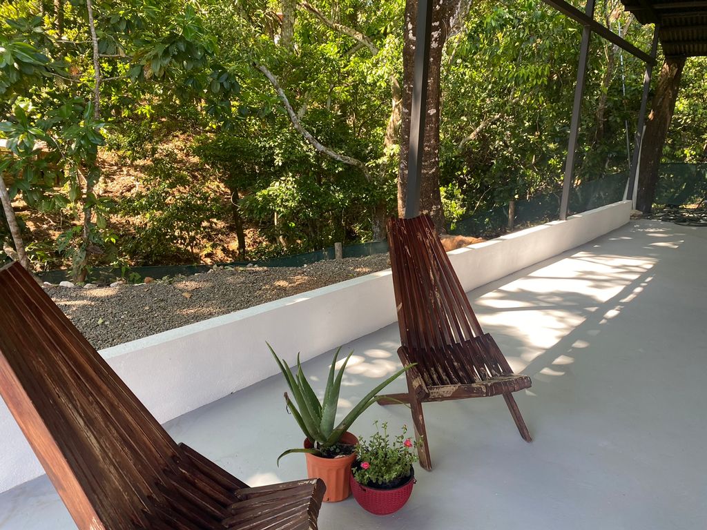 Chairs on terrace of Casa Monalisa, home for sale at Estrada Carrillo Beach, Guanacaste, Costa Rcia