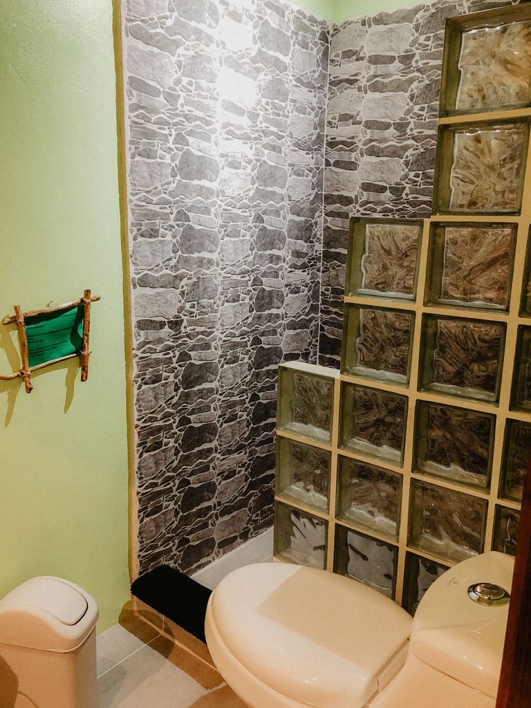 Full Bathroom of Relax Lodge hotel and rental income property, for sale atSamara Beach, Guanacaste, Costa Rica