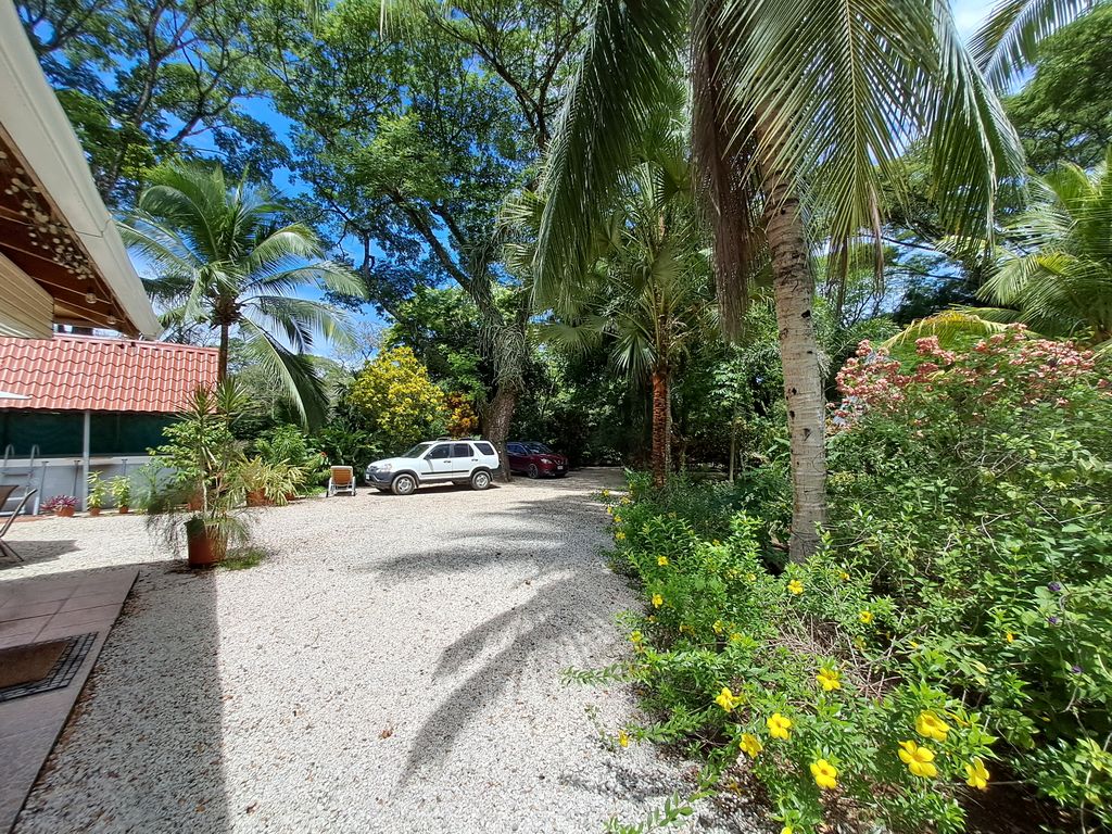 Garden view of Casa Las Maracas, home for sale at Esterones close to Samara Beach, Guanacaste, Costa Rica