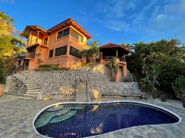 view from the pool of Villa Amanecer, house for sale at Carrillo Beach, Guanacaste, Costa Rica