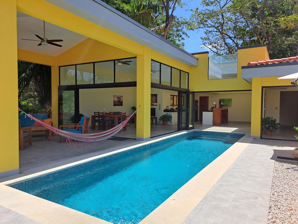 pool area and covered terrace at Casa Ananda home for sale Carillo Beach samara costa rica