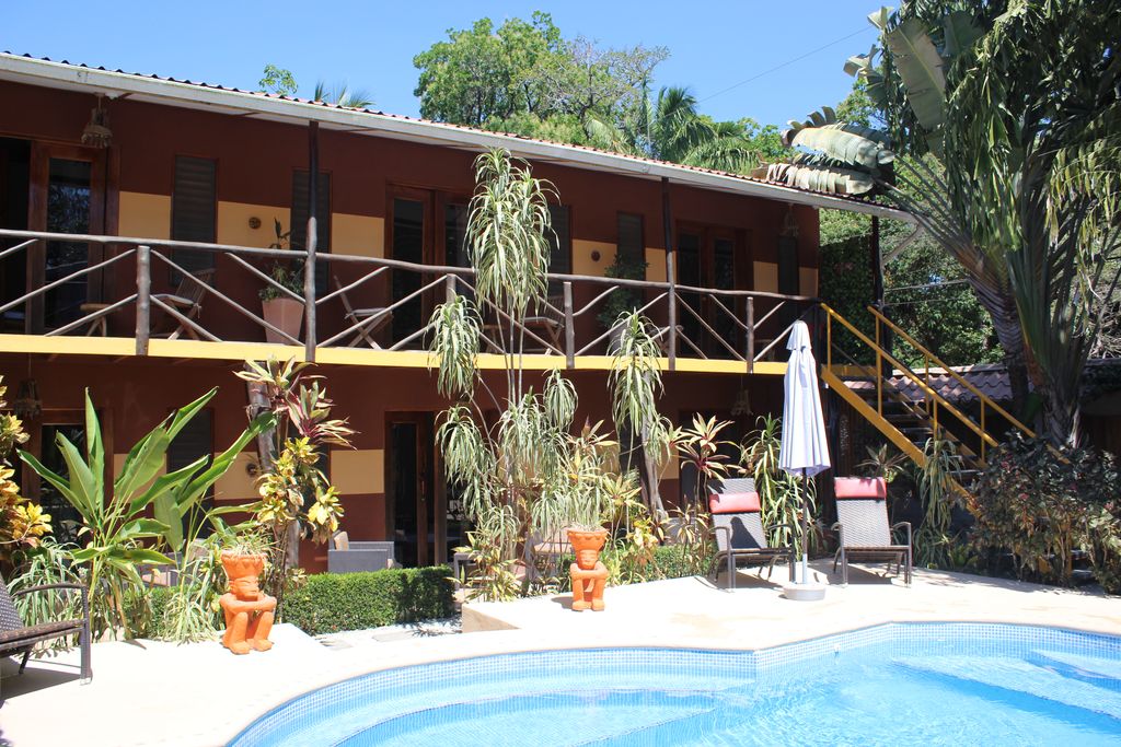 Rooms building view of Hotel Las Palmas, business for sale at Samara Beach, Costa Rica