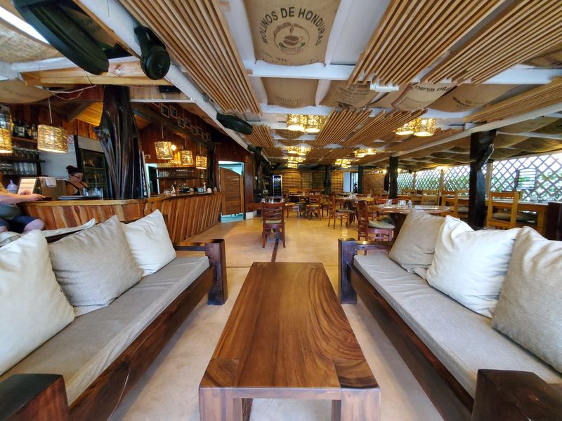 Lounge area of Restaurant Gourmet Sol y Vino for sale at Samara, Costa Rica