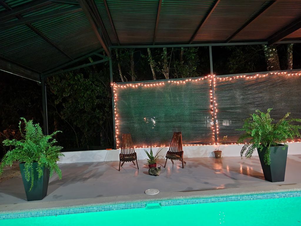 Covered terrace by the pool of Casa Monalisa, home for sale at Estrada Carrillo Beach, Guanacaste, Costa Rcia