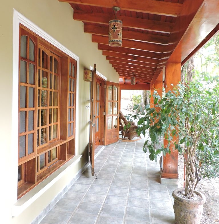 Terrace around Casa Colibri, home for sale at Samara Beach, Guanacaste, Costa Rica