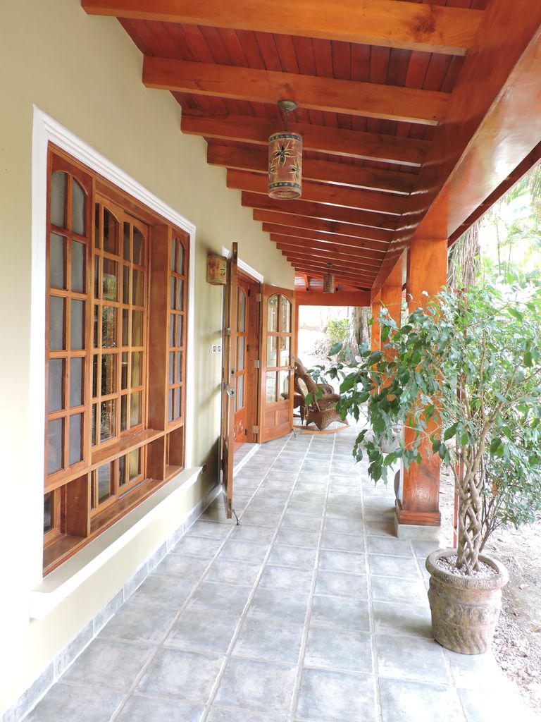 Terrace around Casa Colibri, home for sale at Samara Beach, Guanacaste, Costa Rica