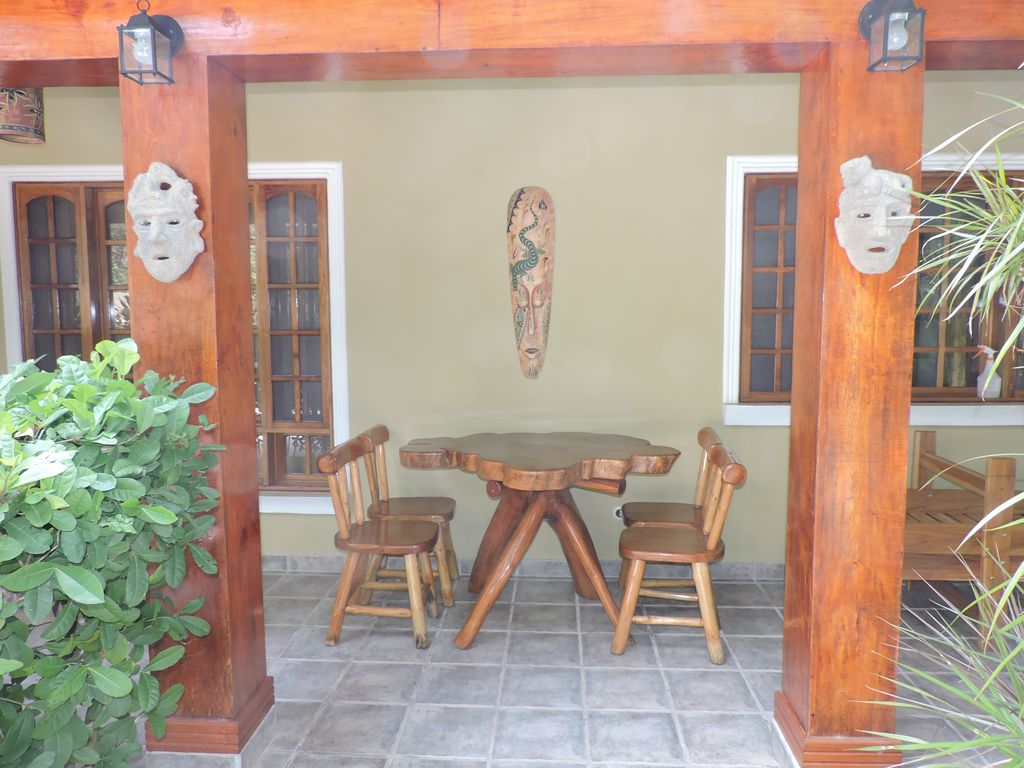 Outdoor dining table of Casa Colibri, home for sale at Samara Beach, Guanacaste, Costa Rica