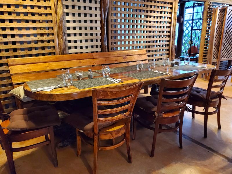 wooden screen for privacy at Restaurant Gourmet Sol y Vino for sale at Samara, Costa Rica
