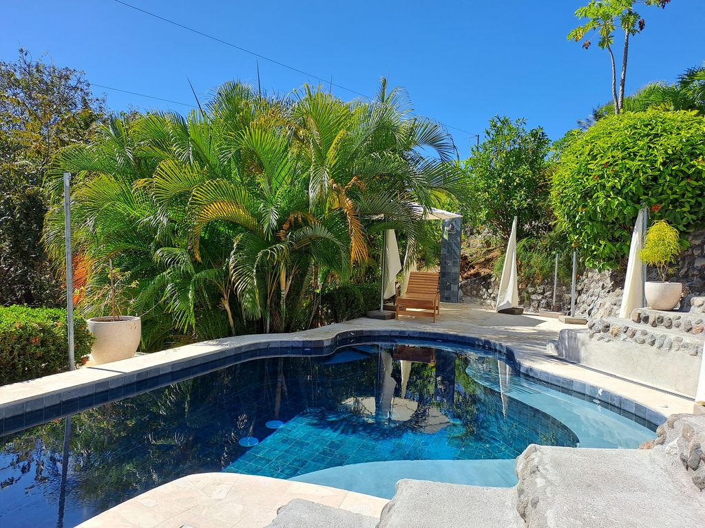 Beautiful deep pool of Casa Bella Montaña, home for sale at Samara Beach, Guanacaste, Costa Rica