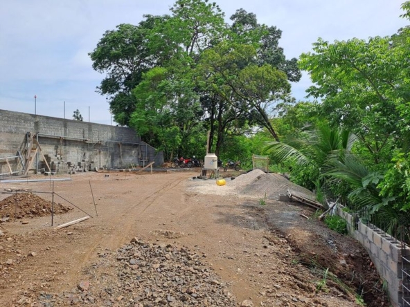 building site with wall and trees on Lote Lolita land for sale Samara costa rica