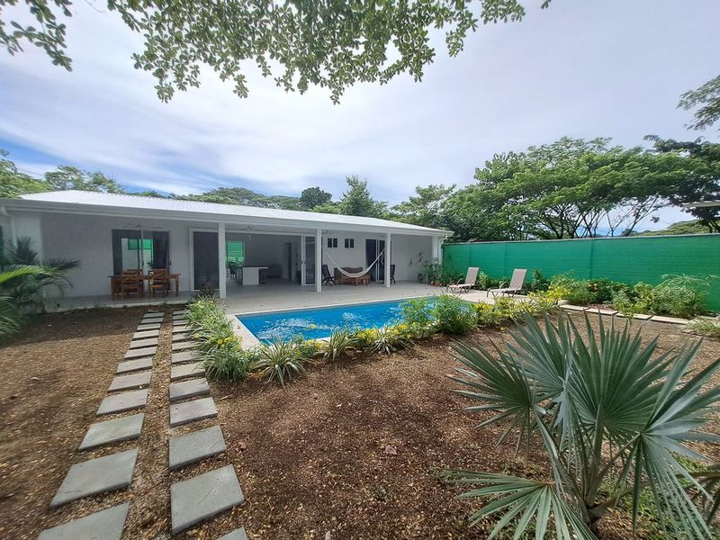 Tropical garden of Casa Mar y sol home for sale samara guanacaste costa rica