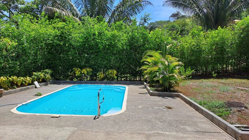 big blue pool at Casa Pequeño home for sale samara costa rica