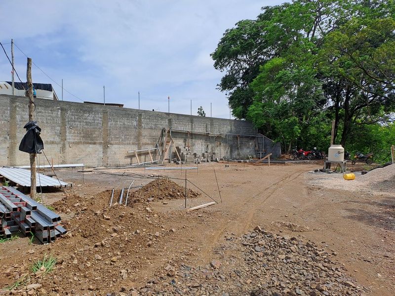 building platform with retention wall of Lote Lolita land for sale Samara costa rica