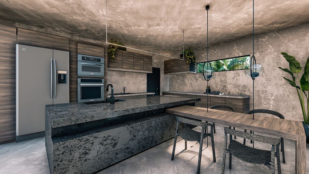 Modern luxury kitchen of Samara Moon luxury home for sale Samara Costa Rica