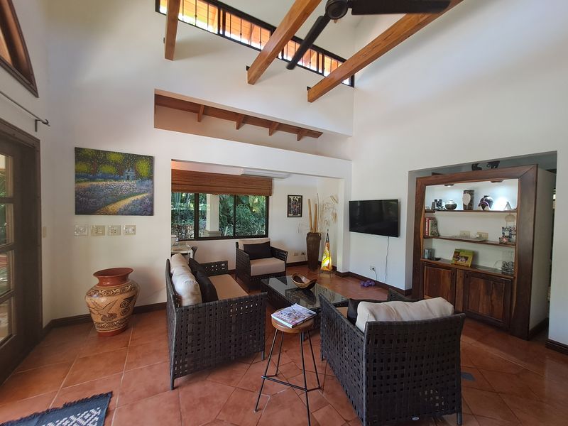 confortable lounge area at Casa Vista Las Palmas home for sale samara guanacaste costa rica