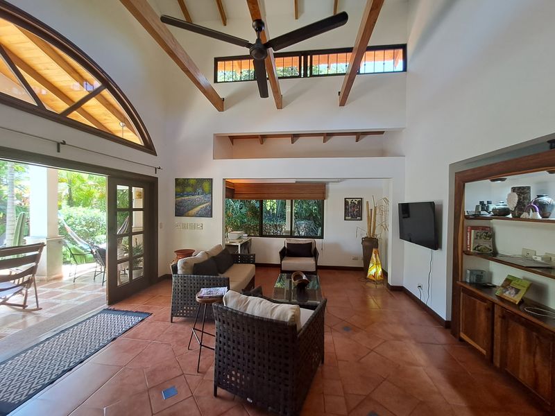 exotic living area at Casa Vista Las Palmas home for sale samara guanacaste costa rica