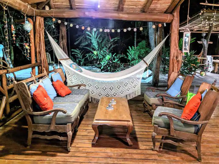 Balinean style lounge area at Casa KUPU KUPU home for sale Playa Carillo Guanacaste Costa Rica