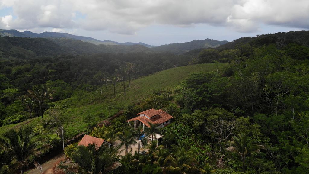 Drone view of Casa Vista Las Palmas home for sale samara maquenco costa rica