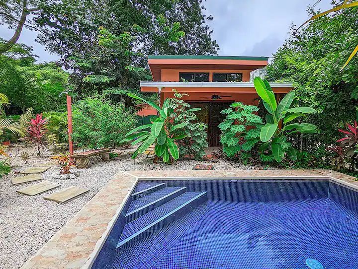 Tropical Pool area at Casa Fiona home for sale Samara Guanacaste Costa Rica