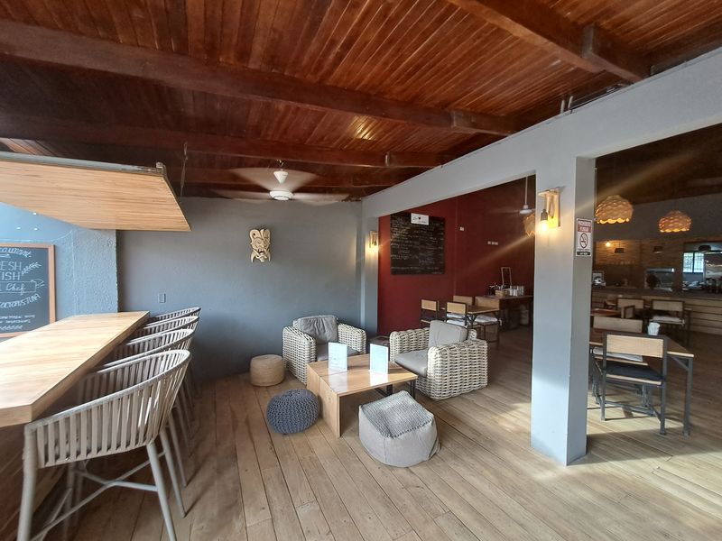 Lounge area at restaurant Porque Si business for sale Samara costa rica